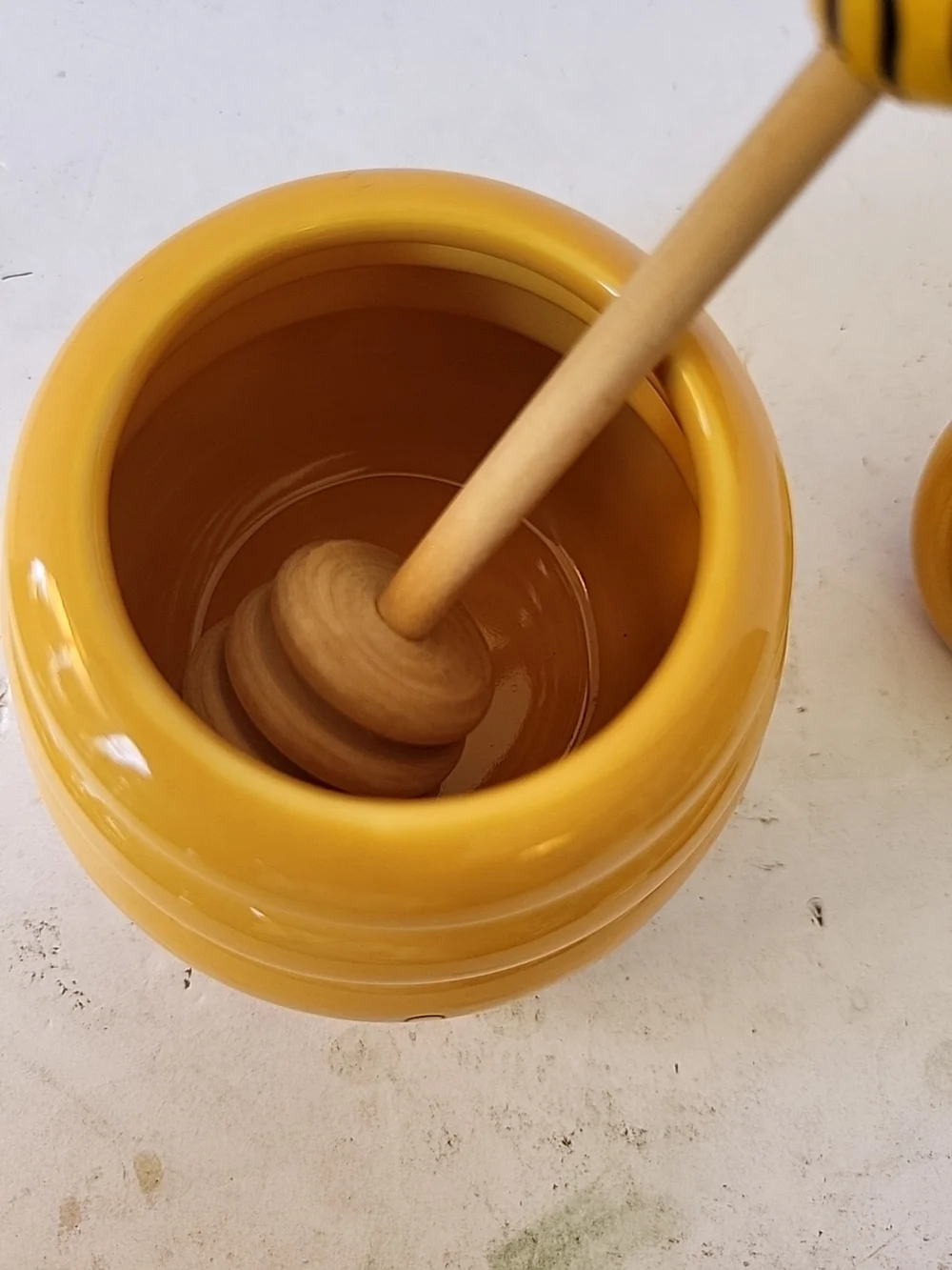 Sur La Table Ceramic Beehive Honey Jar in Sunny Yellow